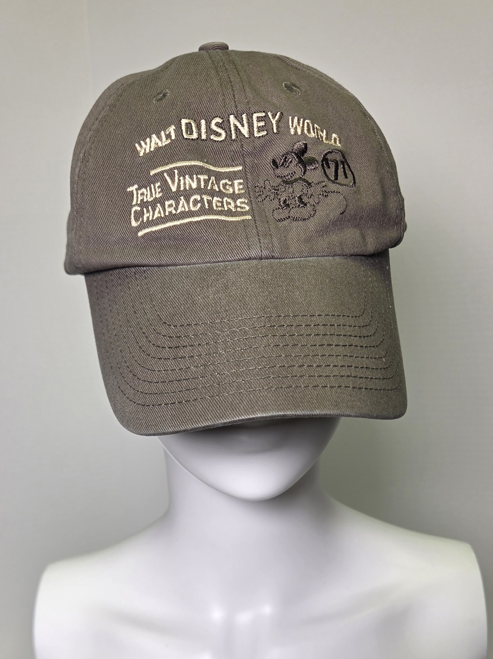 Disney Olive Green Vintage Characters Baseball Cap